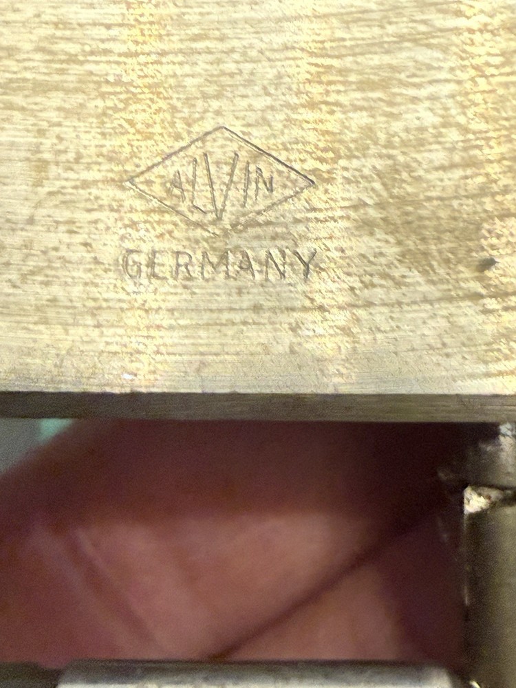 Alvin 960A Germany Drafting Compass Set in Case Vintage Precision Tool