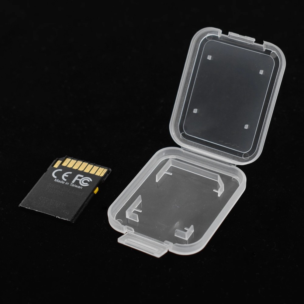 10PCS Transparent Standard SD SDHC Memory Card Case Holder Box Storage Boxes