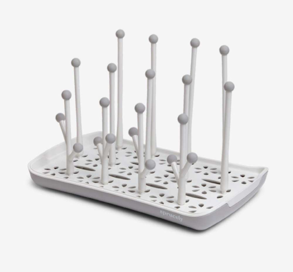 Sprucely Bottle Accessories Starter Set, White/Grey