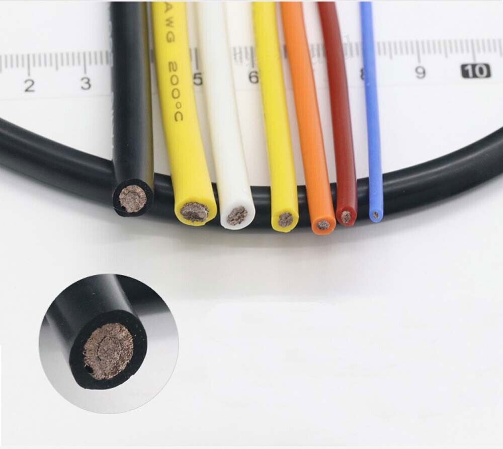 Ultra-Thin 0.08mm Flexible Silicone Cable, 10-20 AWG, High-Temp Resistant Wire