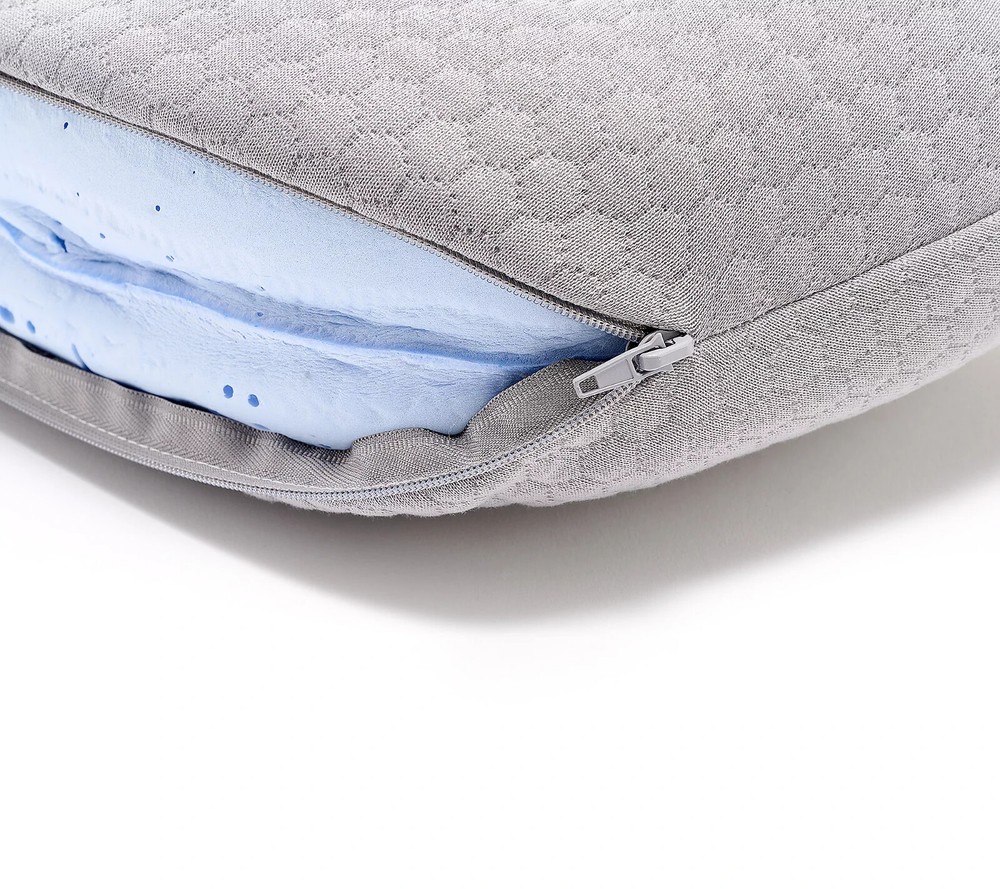 Home Reflections Memory Foam Neck Pillow in Grey