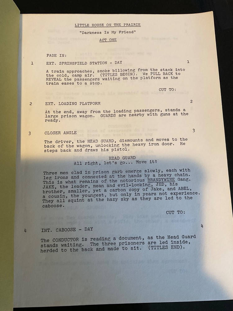 Original script + extra! *Melissa Gilbert script* LITTLE HOUSE ON THE PRAIRIE
