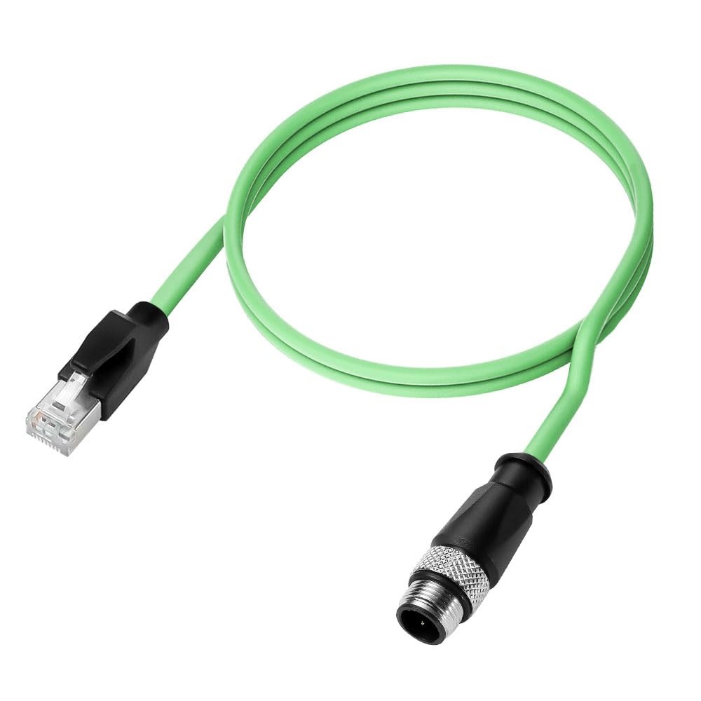 M12 D-Code 4Pin to RJ45 Ethernet Cable High-Flex for Industrial Camera Sensor 3m