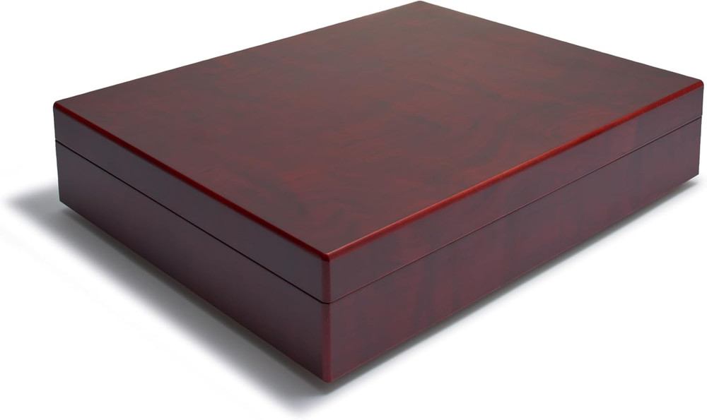 Sophisticated Mahogany Collector's Case with Customizable Inserts