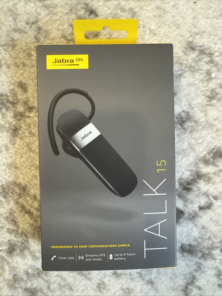 Jabra Talk 15 Mobile Headset - Black - New