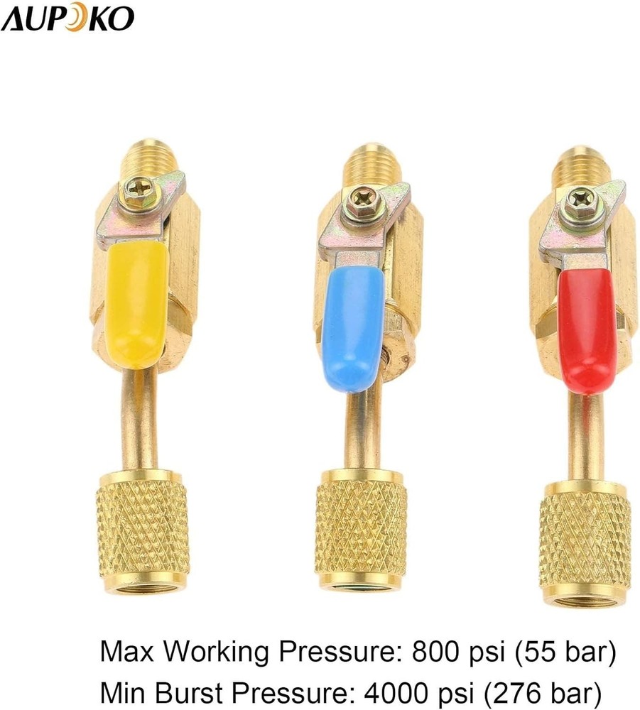 Angled Refrigerant Ball Valve 1/4