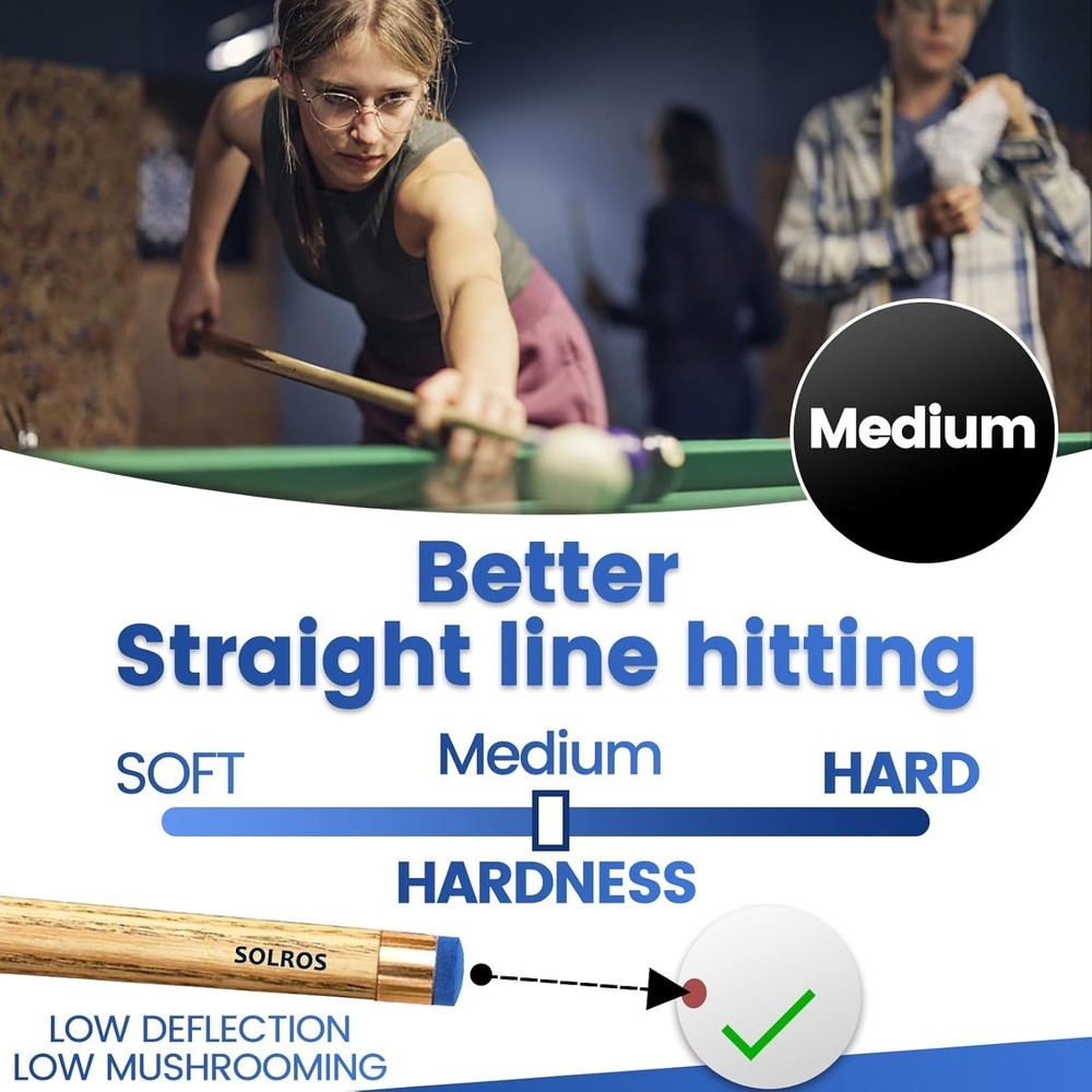 Billiard Pool Cue Tips - Pool Cue Stick Tips Replacement Repair Kit Billiard ...