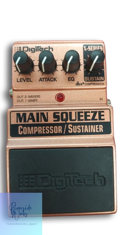 DIGITECH Main Squeeze Compressor Effect Pedal for Guitar