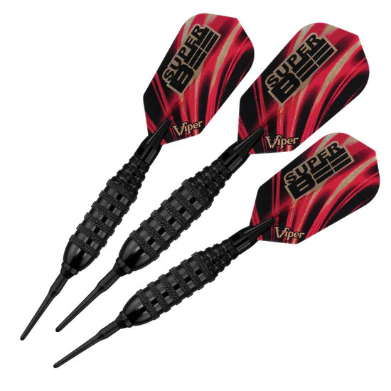 VIPER SUPER BEE BLACK 16 GRAM DARTS 2BA SOFT TIP SET NEW SHIPS FREE FREE FLIGHTS