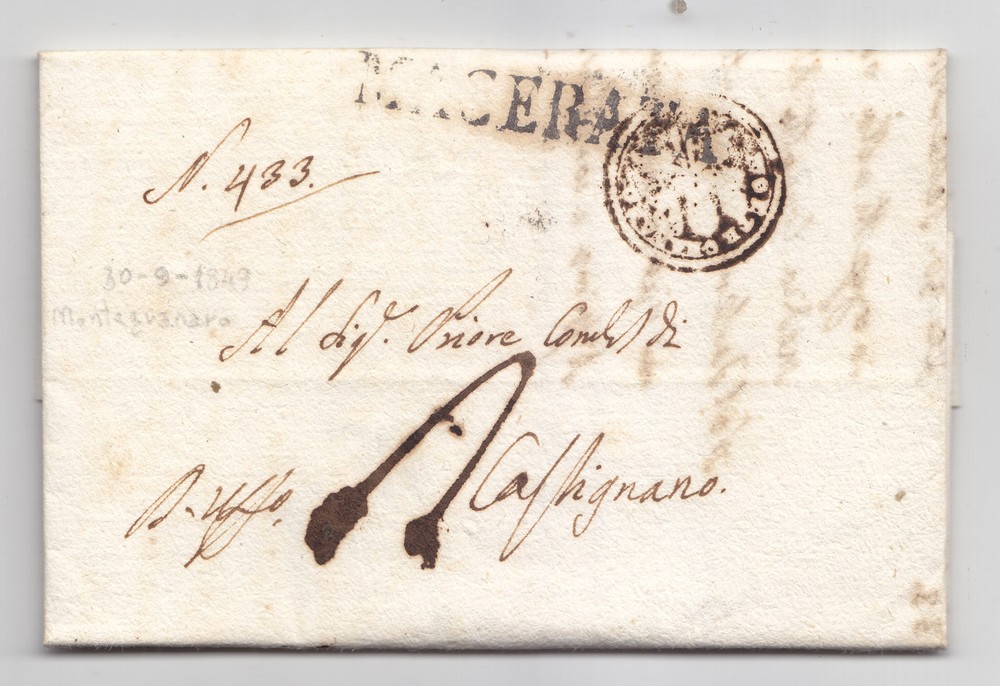 W703-PONTIFICAL STATE-MARCHE-PREF.MONTEGRANARO/CASSIGNANO