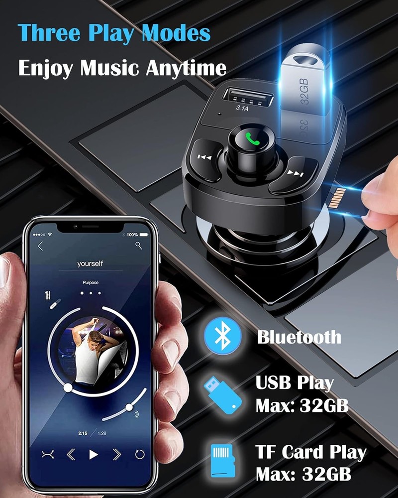 Handsfree Car Charger Wireless Bluetooth FM Transmitter