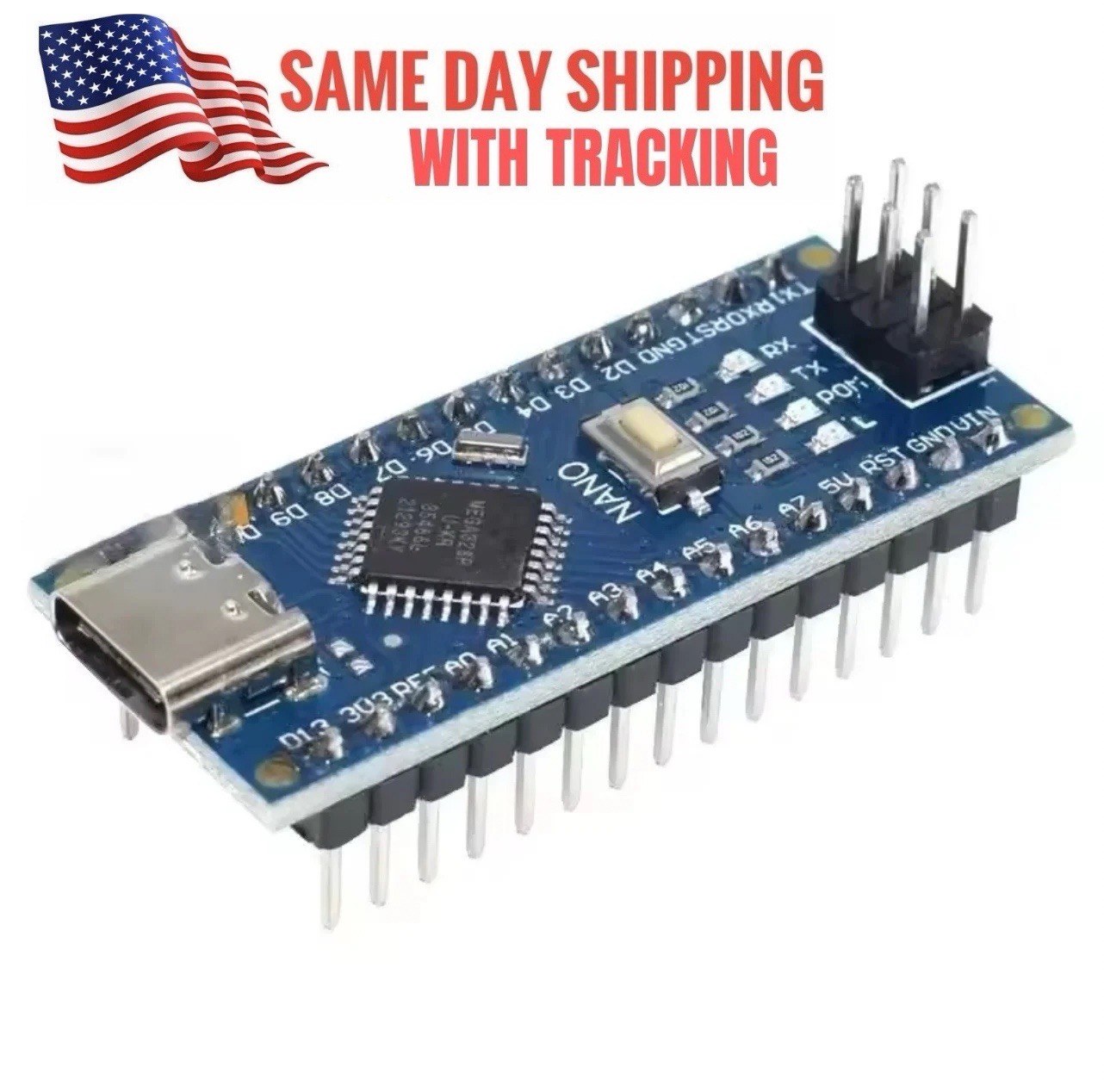 NANO V3 Development Board Soldered Compatible with Arduino ATmega328P Type C USA