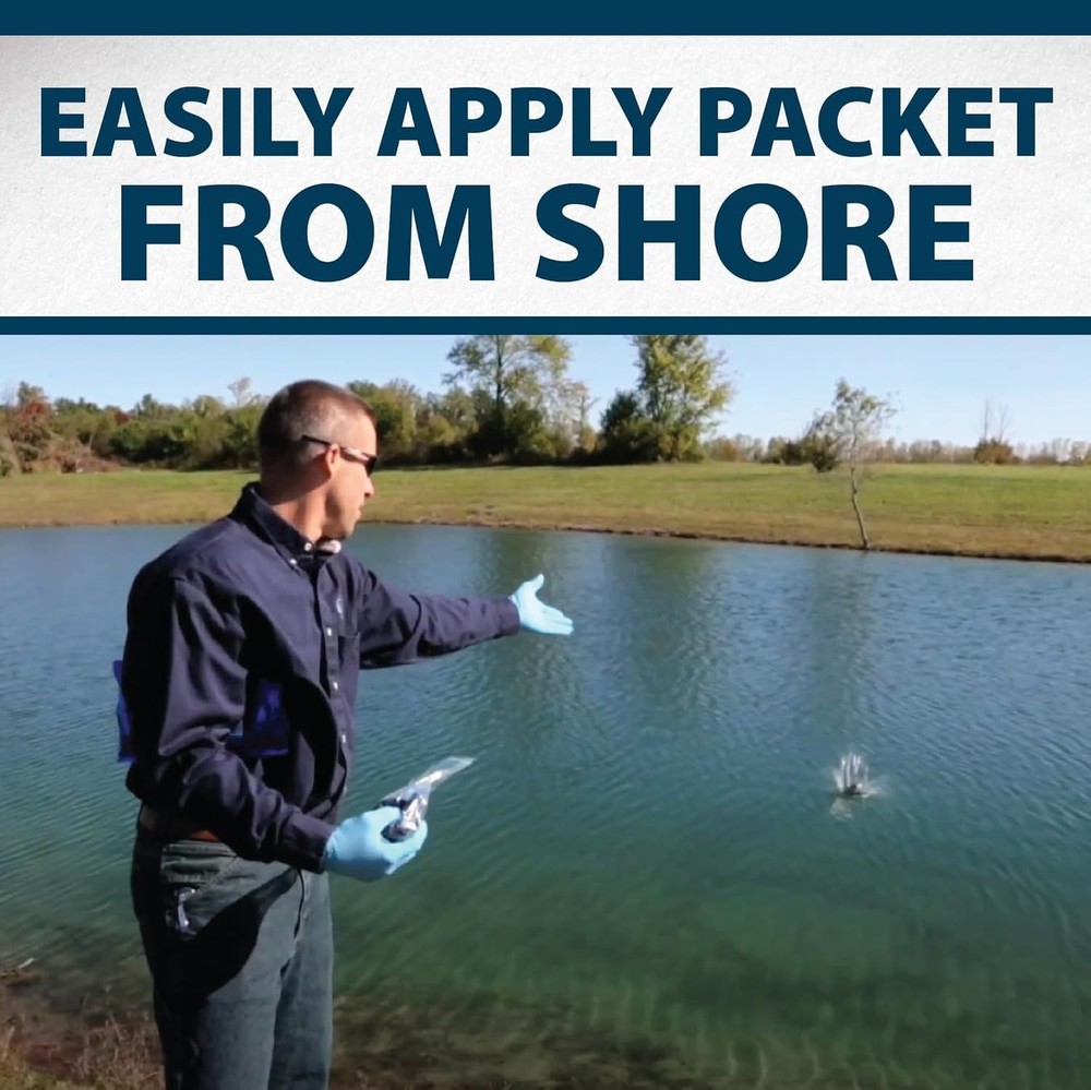 Nature's Blue Pond Dye Packets for Large Pond, 2 Pack, Fish Safe, UV Blocking