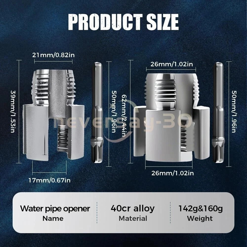 Integrated Internal & External Pipe Threading-Tool PVC Pipe Threader Kit