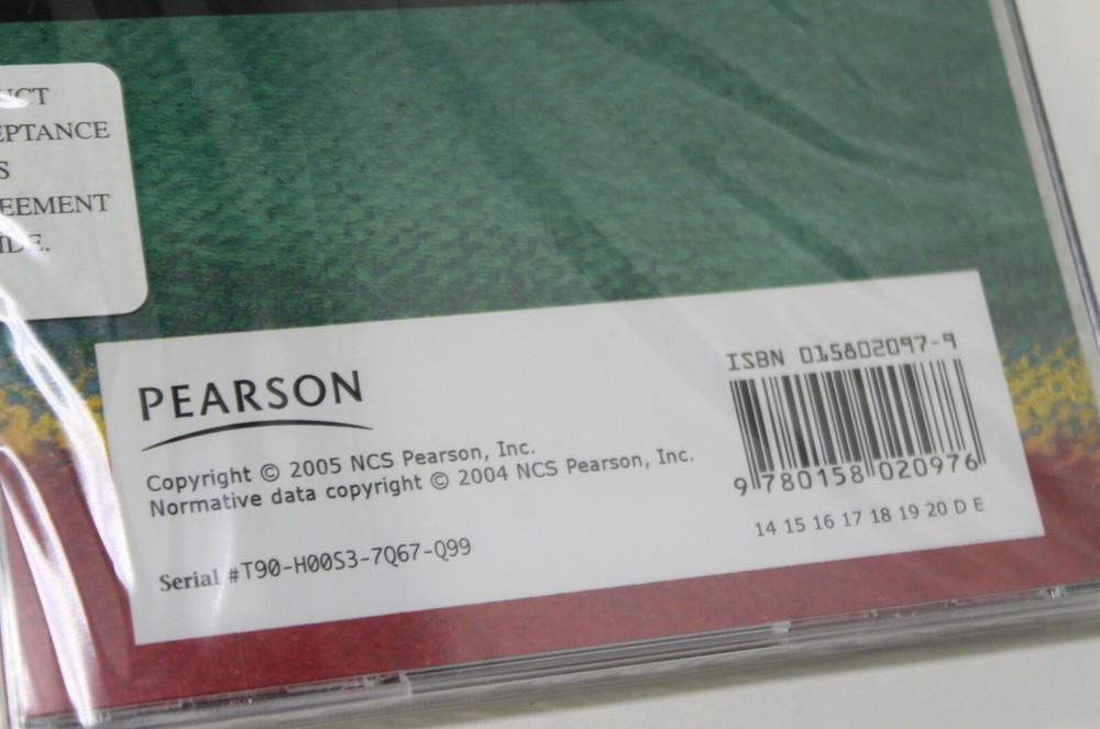 CELF Preschool 2 Scoring Assistant Software CD Windows Version 2.0 2005 Pearson