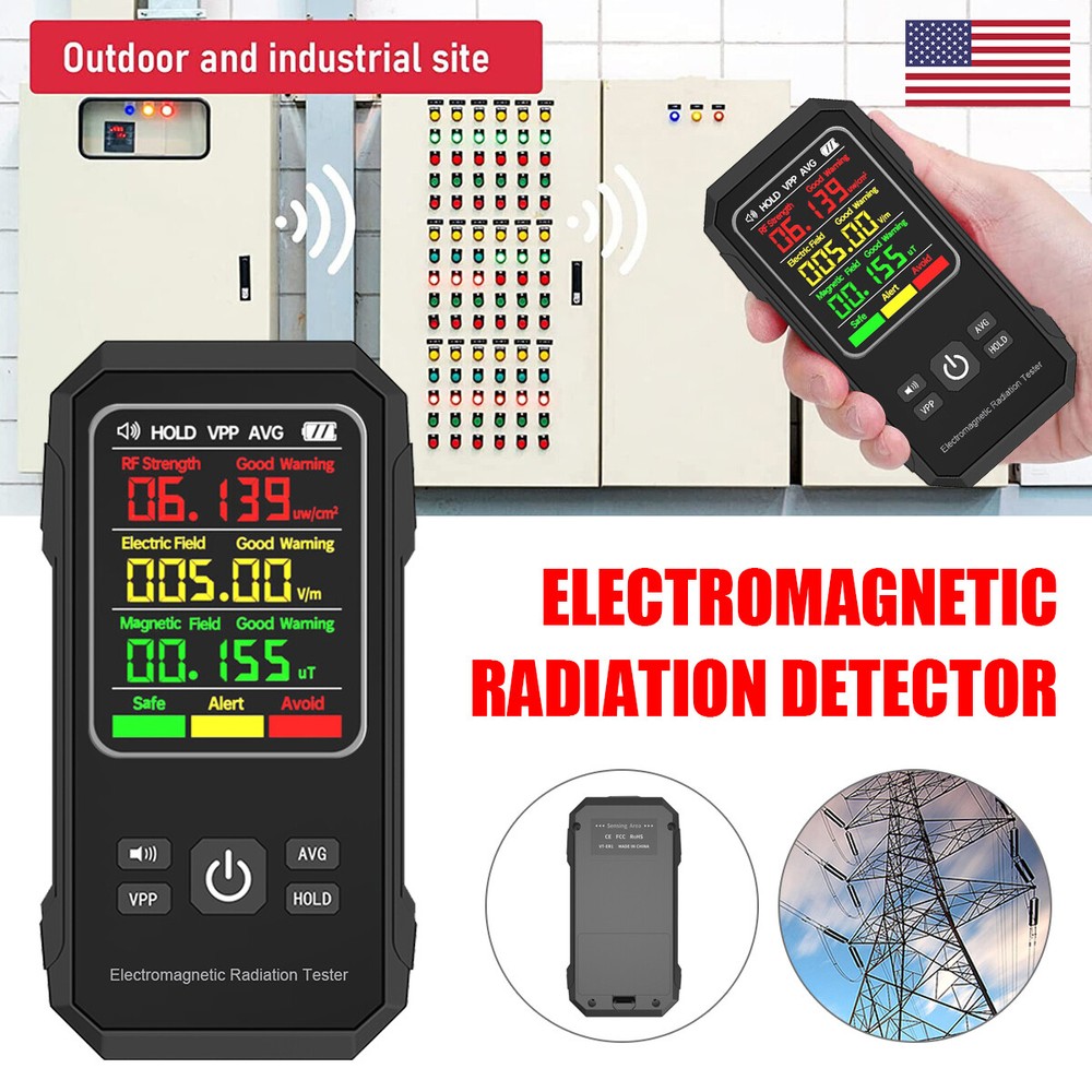 EMF Meter Radiation Detector Electromagnetic Field Tester Digital Sensor Reader