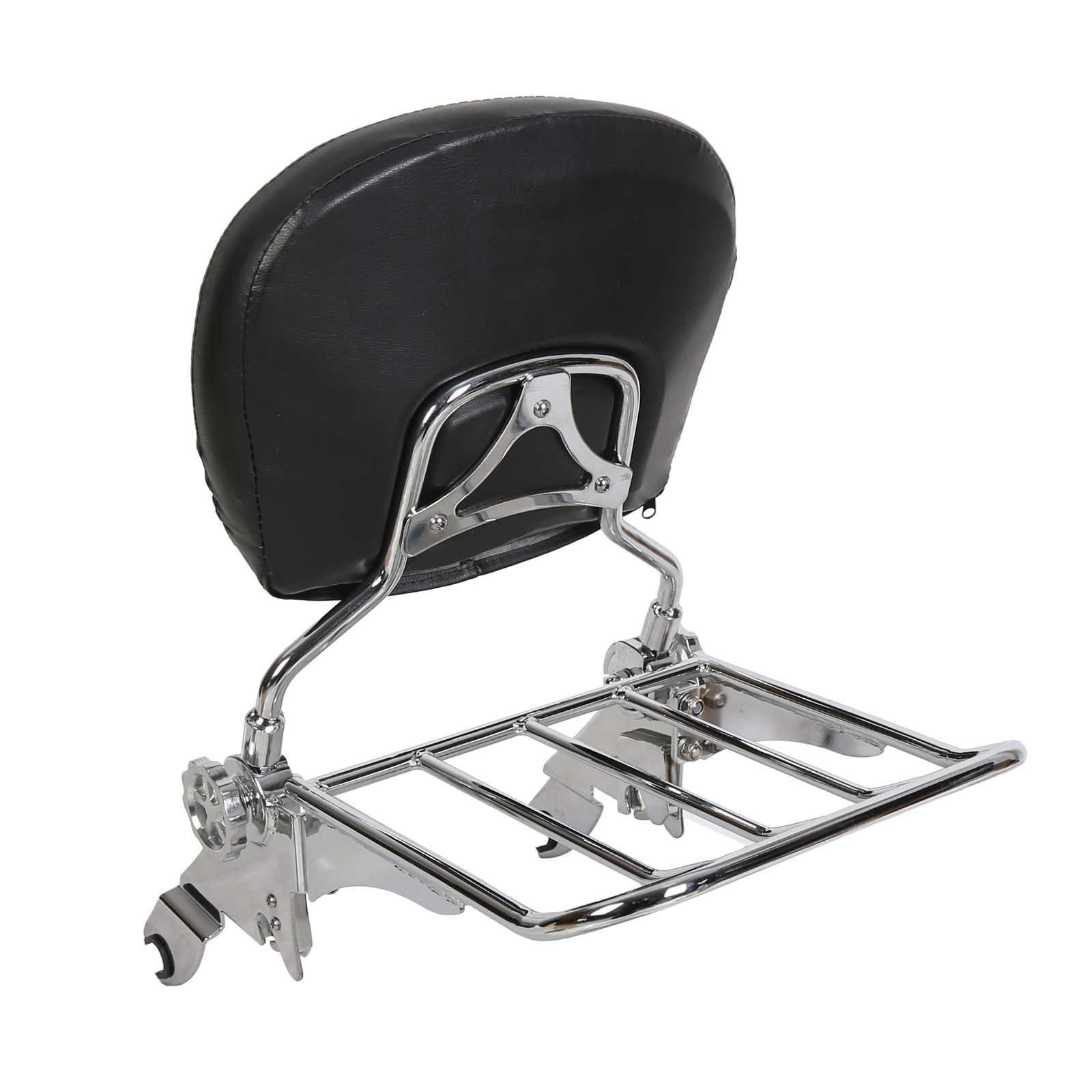 Adjustable Sissy Bar Backrest Luggage Rack For 09-24 Harley Road Electra Glide