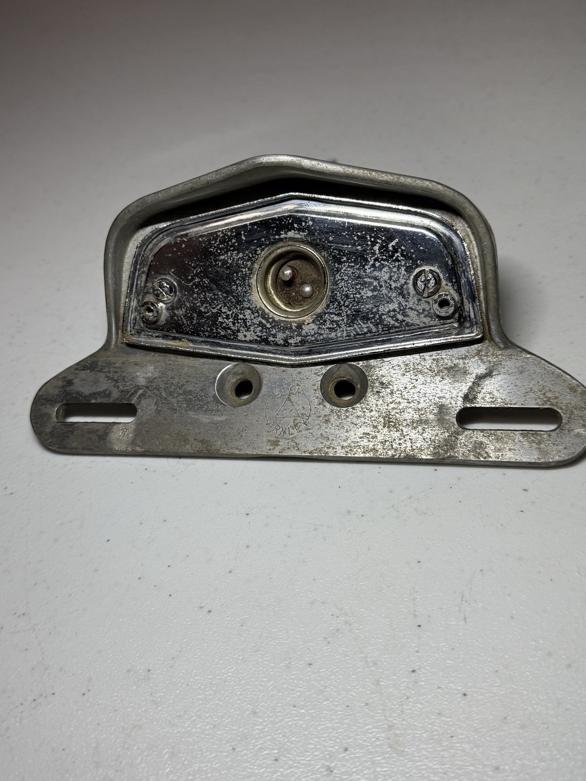 VINTAGE BECK ARNLEY CHOPPER TAIL LAMP BRACKET LICENSE PLATE BOBBER ALUMINUM WOW