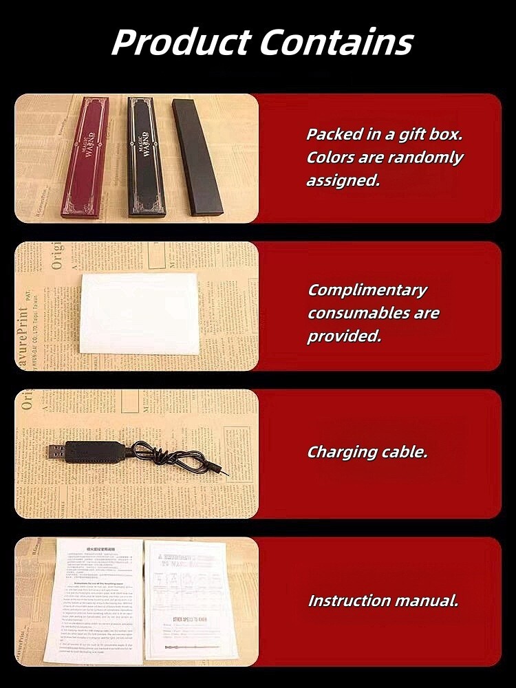 Harry Potter Magical Cosplay Replica Wizard Magic Wands With Spit Fire