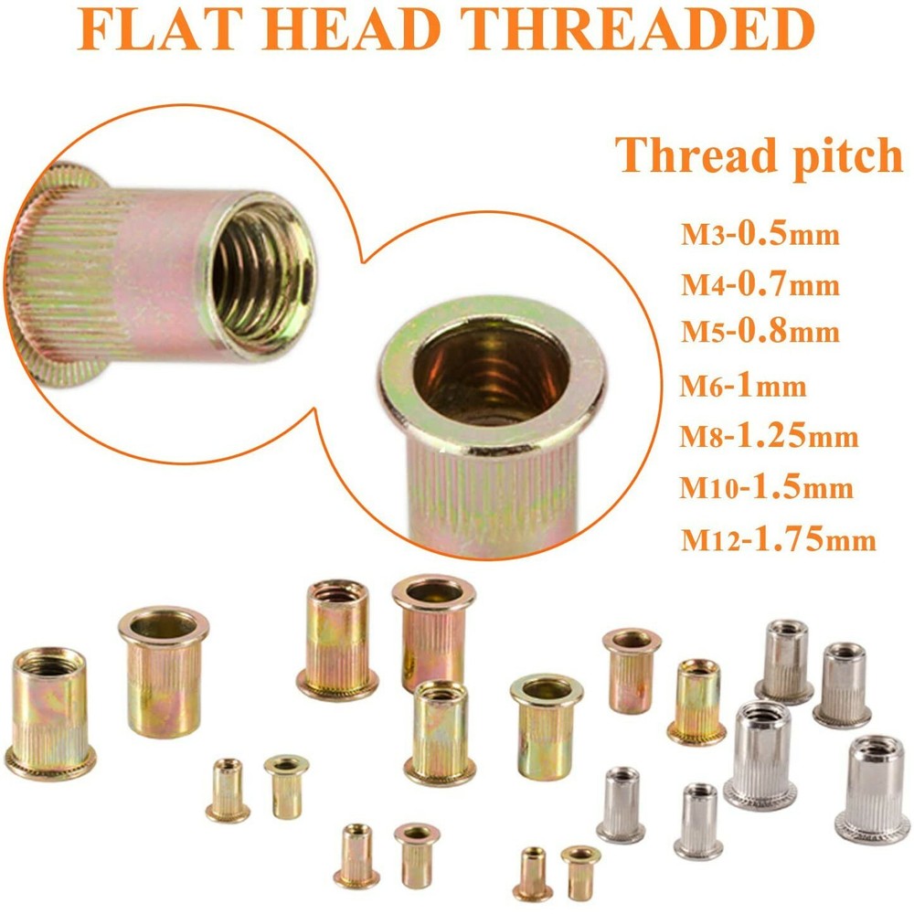 16"Rivet Nut Gun Kit Rivnut Tool Nut Setter Thread Setting Nutsert Tool 1010 Nut