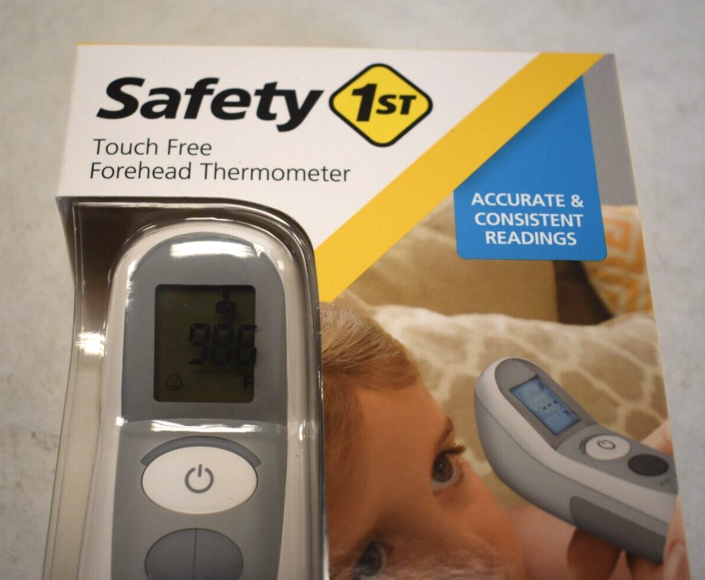 Safety 1st Touch Free Forehead Thermometer 1 Second Read Digital Display