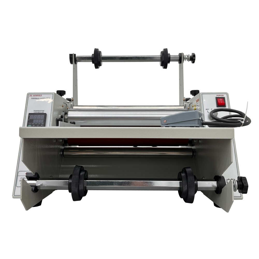 14" Thermal Roll Laminator Machine, 110V Electric Hot/Cold Laminating Machine wi