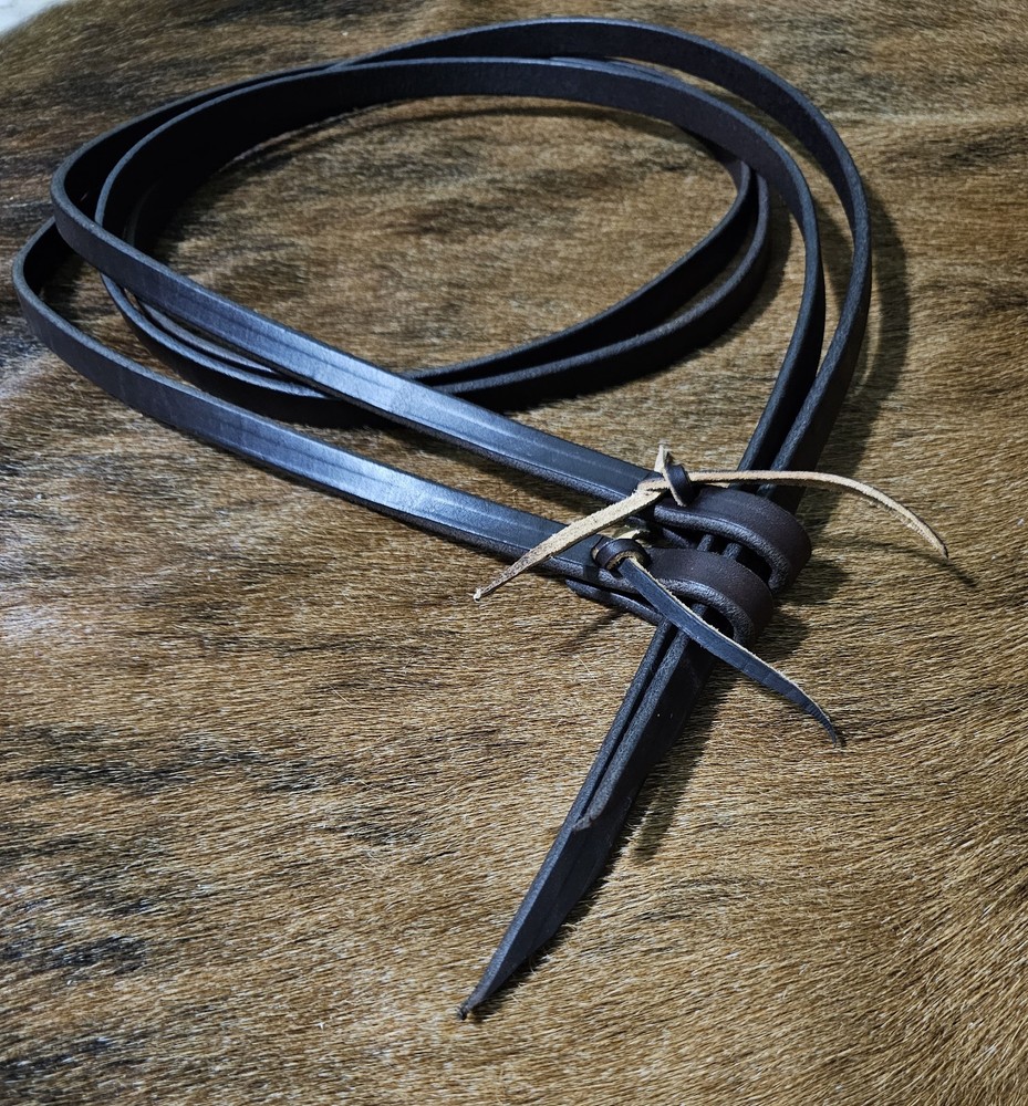 Dark Leather Split Reins
