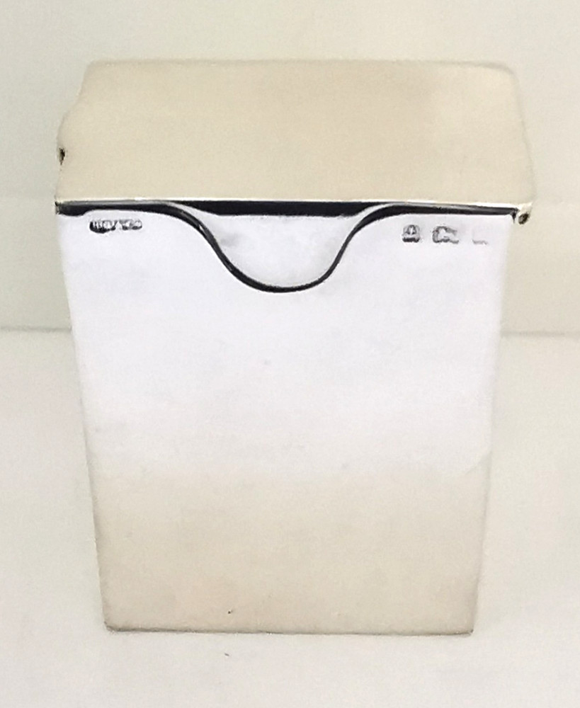 Fine Victorian Solid Silver Playing Cards Box - Birm. 1900