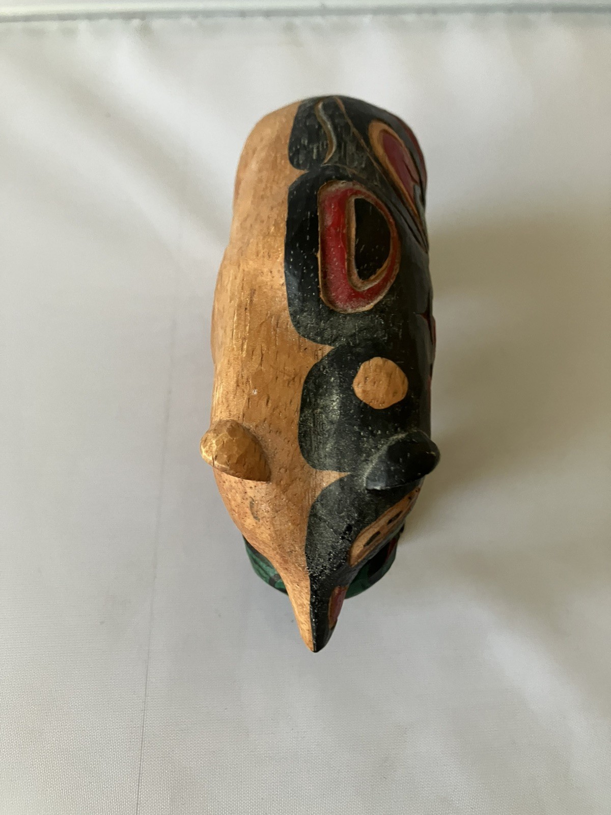 Pacific Northwest Salish Bear with Fish Carving First Nation Tribal Art