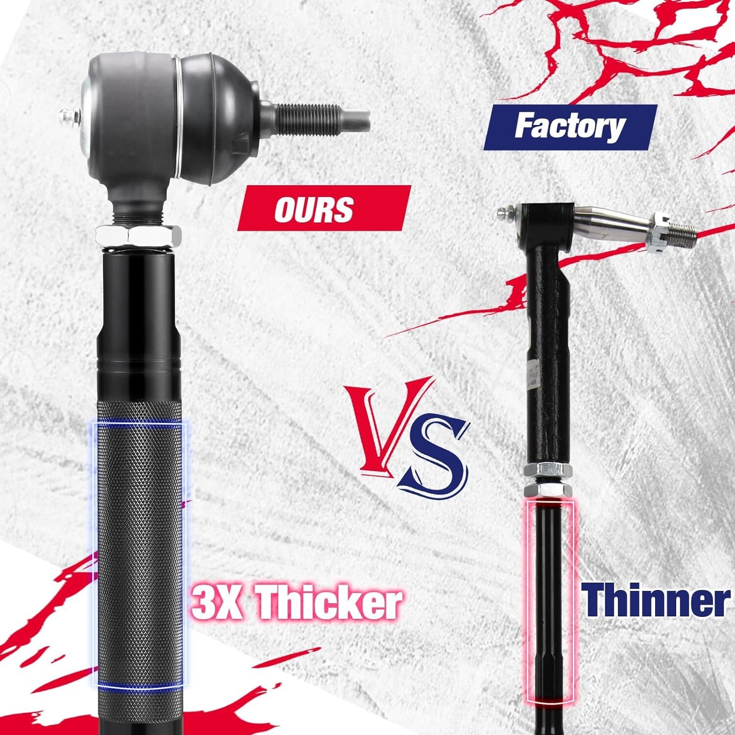 KSP 0-6" Heavy Duty Tie Rods for 1999-2007 Chevy GMC Silverado Sierra 1500 2500