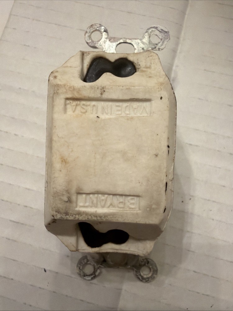 Vintage Push Button Light Switch, Single-Pole ON/OFF BRYANT - USA Set 2