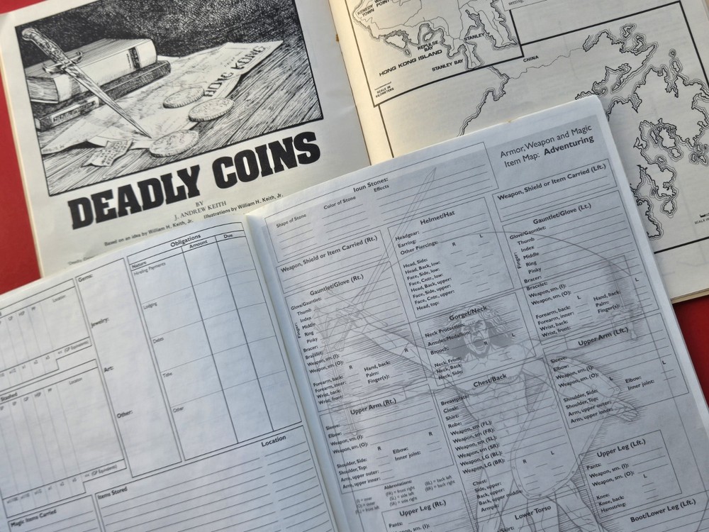 HackMaster Player Character Record 4th Edition Daredevil Adventures Deadly Coins