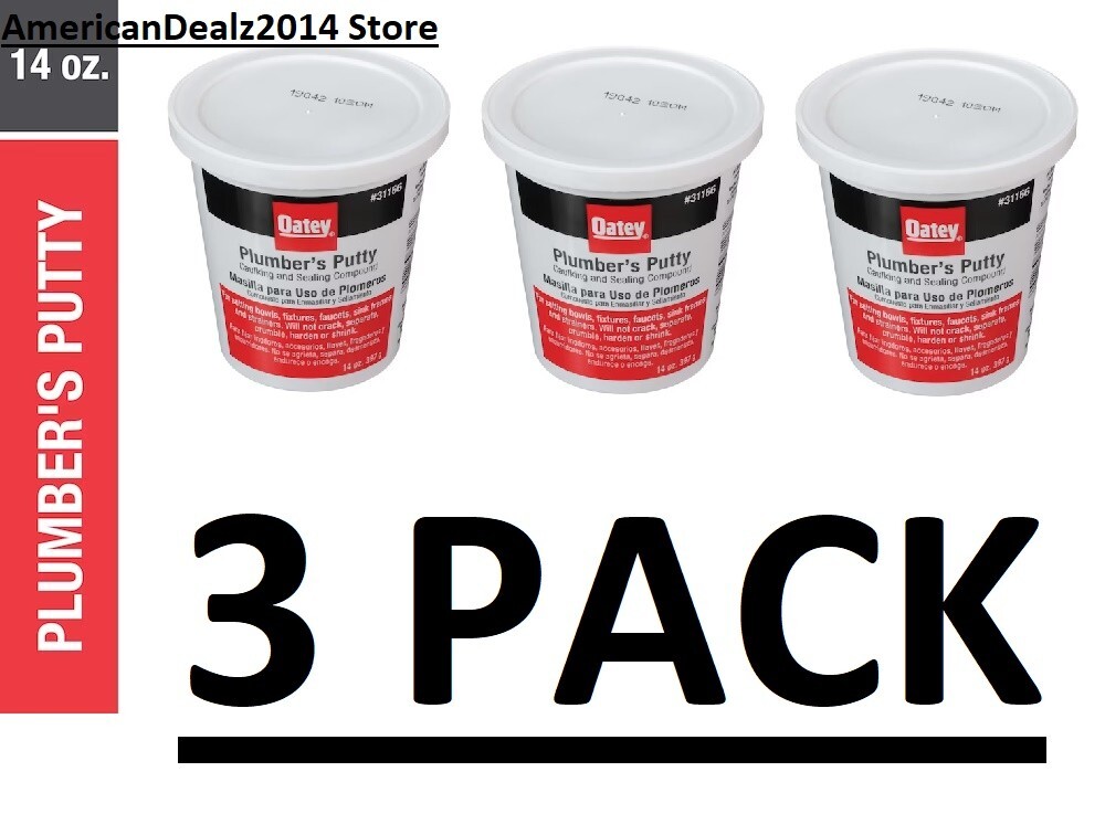 3 PACK - Plumber's Putty 14 oz. (Total 42 oz)
