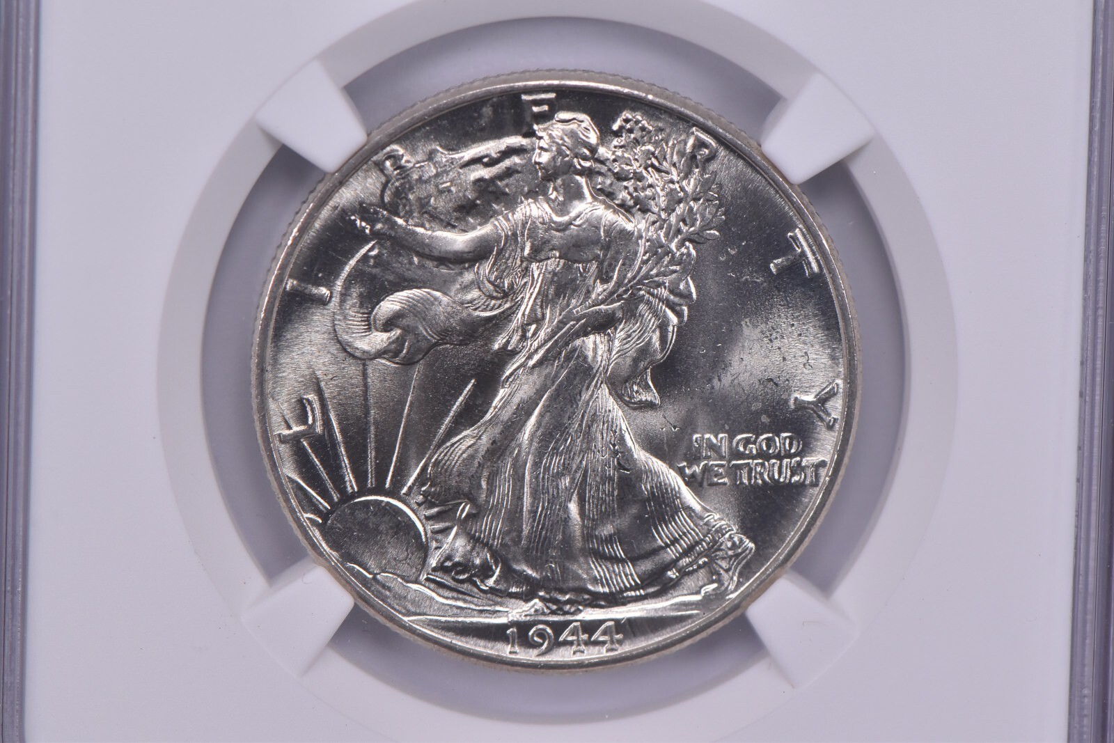 1944 Walking Liberty Half Dollar 50c MS65 NGC Miles Standish Label