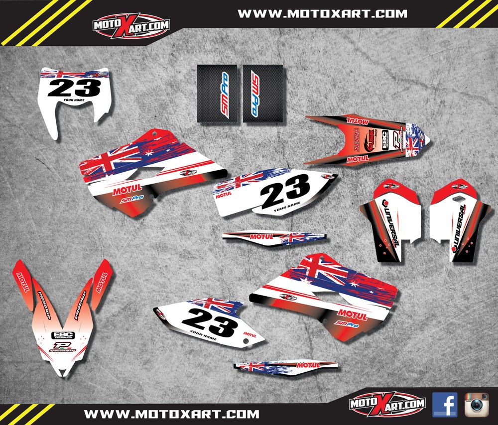 Husqvarna 2015 ENDURO Custom Sticker Kit Aussie Pride Graphics