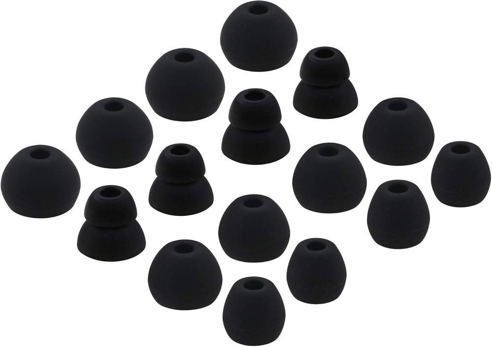 ALXCD Replacement Eartips Silicone Earbuds Buds Set Compatible with Black
