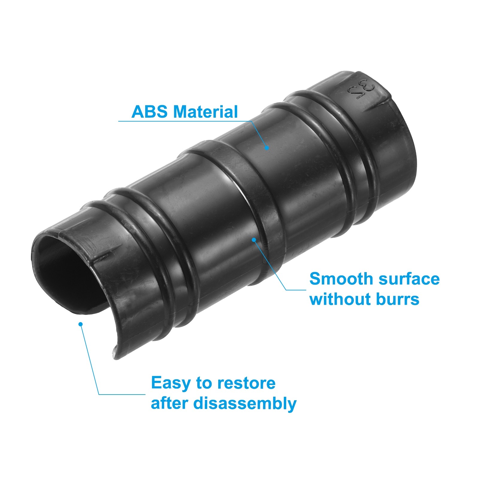 50Pcs 1 1/4" 32mm Greenhouse Snap Plastic Greenhouse Clamp Clip Tube Black