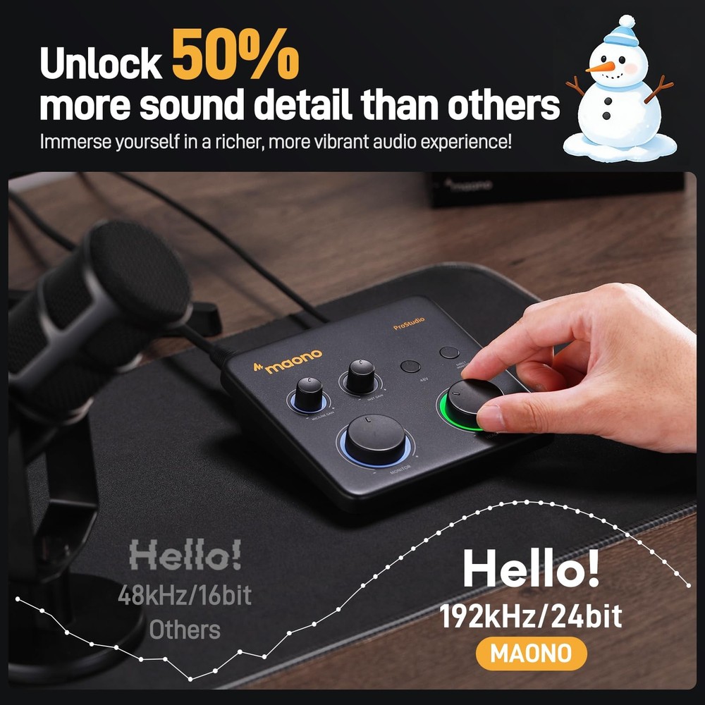 USB Audio Interface for PC: Interface with XLR Input 24-bit/192kHz Routing