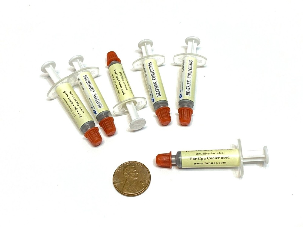 6 Pieces BXR Silver Thermal Grease CPU gpu Heatsink Compound Paste Syringe B24