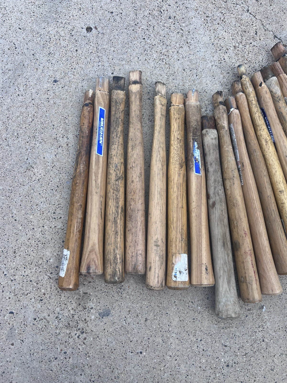 LOT of 4 Used Vaughan 12-14in Handles, Wood Turning, Repurposing, Crafting