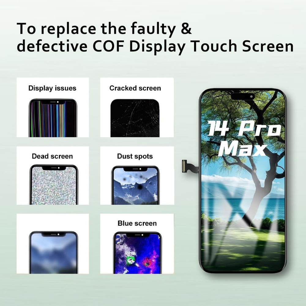 for iPhone 14 Pro Max Screen Replacement Kit 6.7 inch, Full HD LCD Display 3D...