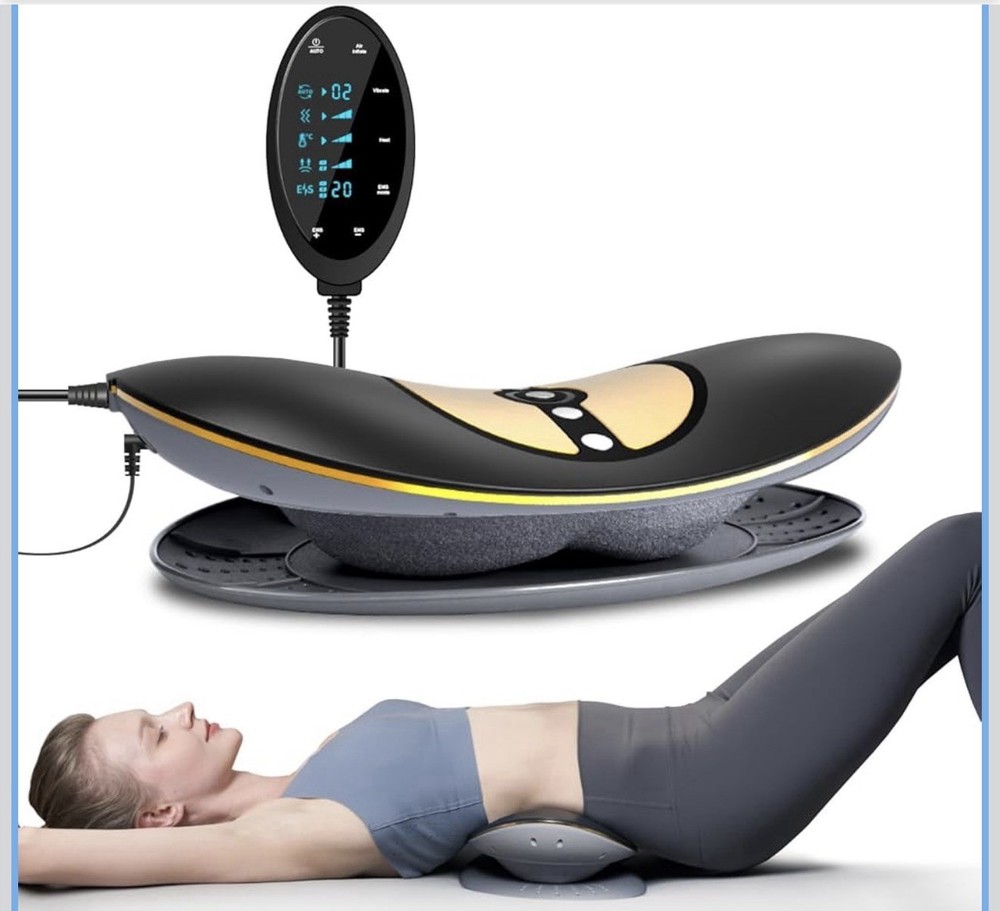 Electric Lumbar Traction Device, Multifunctional Back Traction Device with Dynam
