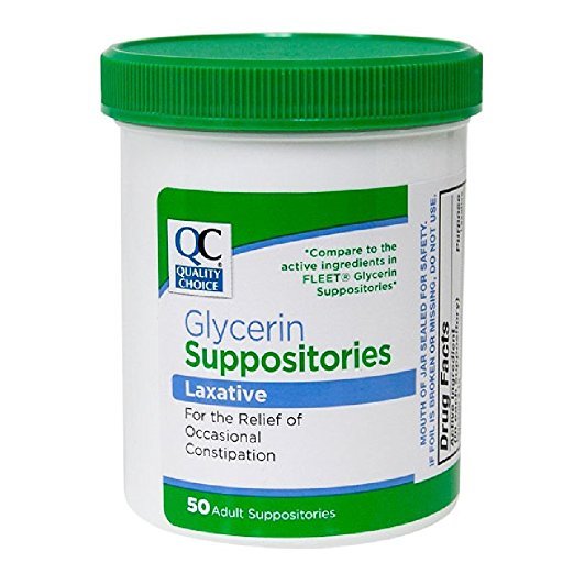 6 Pack Quality Choice Glycerin Suppositories Laxative 50 Count Each