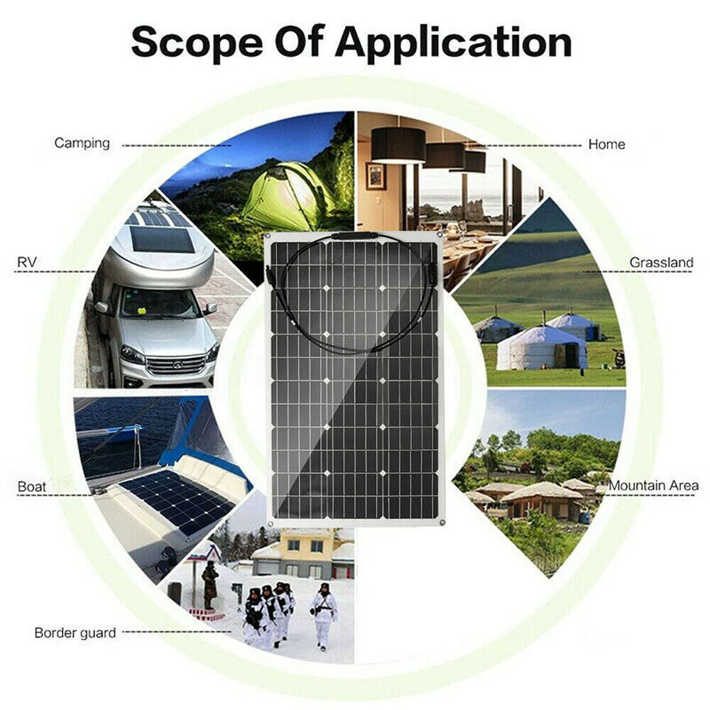 180W Solar Panel Flexible Monocrystalline Solar Cells PV Module with Controller