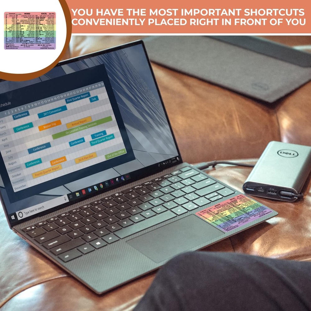 Synerlogic Word/Excel Windows Shortcut Sticker | Reference Guide Keyboard Sho...