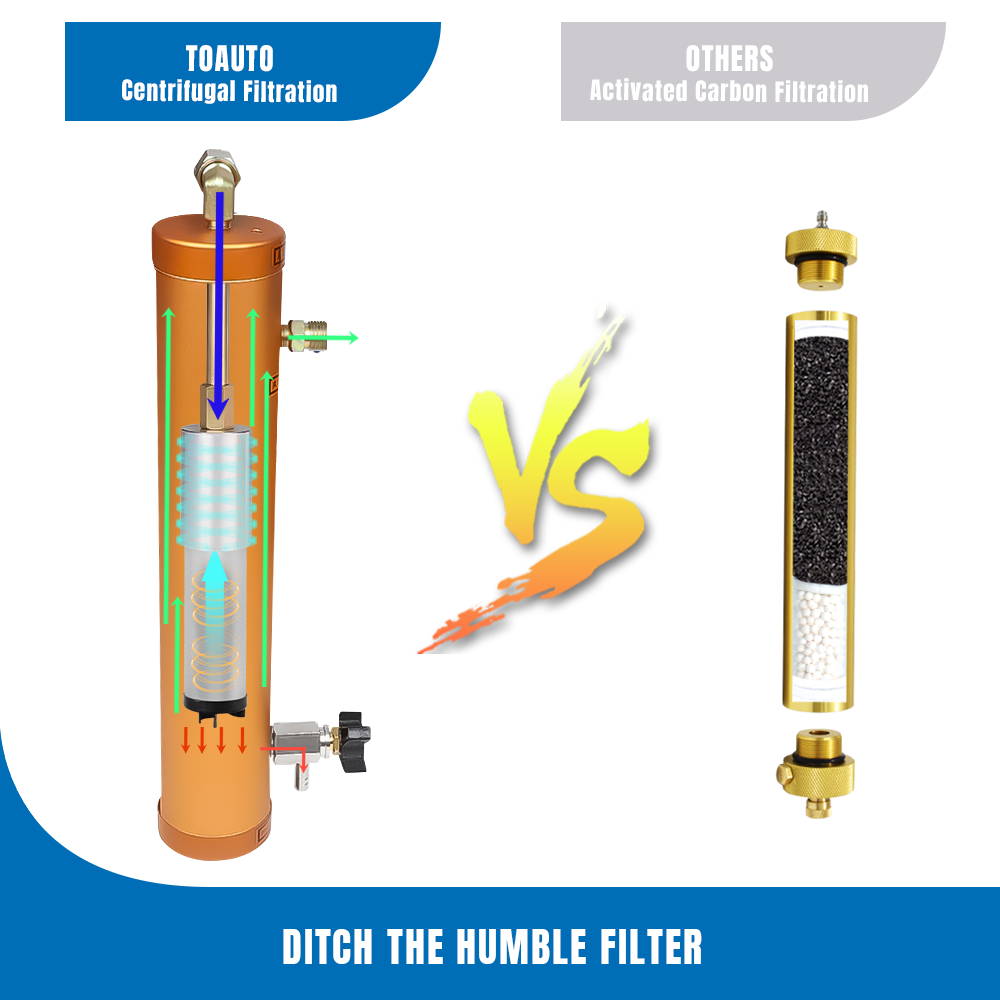 PCP High Pressure Compressor 4500PSI Oil Water Diving Seperator 30Mpa Air Filter