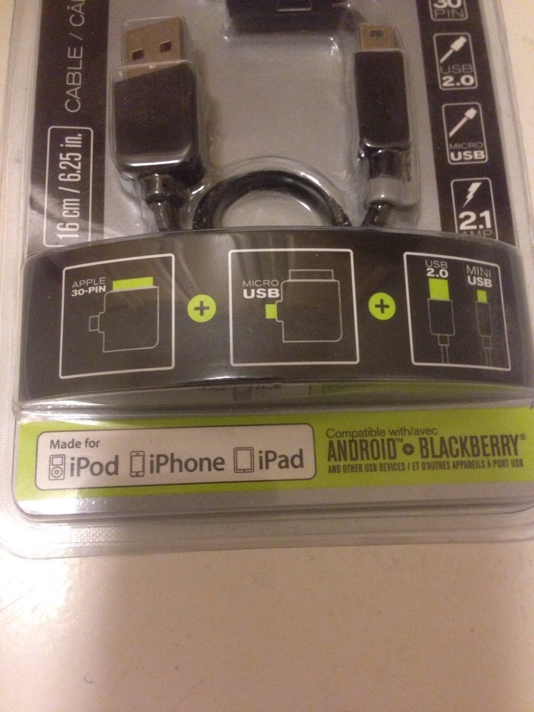 iFrogz TriplePlay - Multiple Device Charger & Sync. iPhone, iPod, iPad, Android