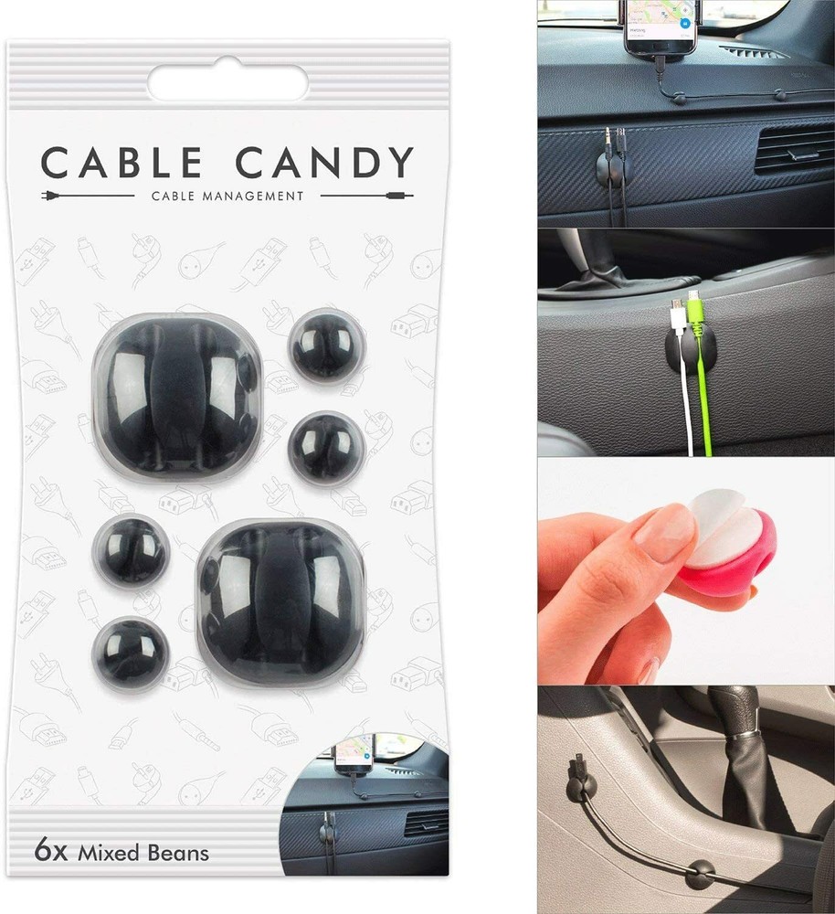 Cable Candy Mixed Beans Cable Holder and Cable Management - Black