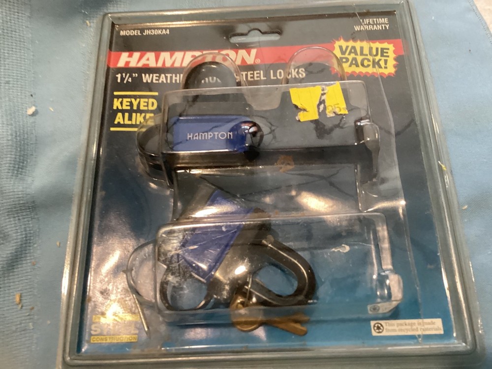 2 Hampton Weatherproof Steel Locks MIP
