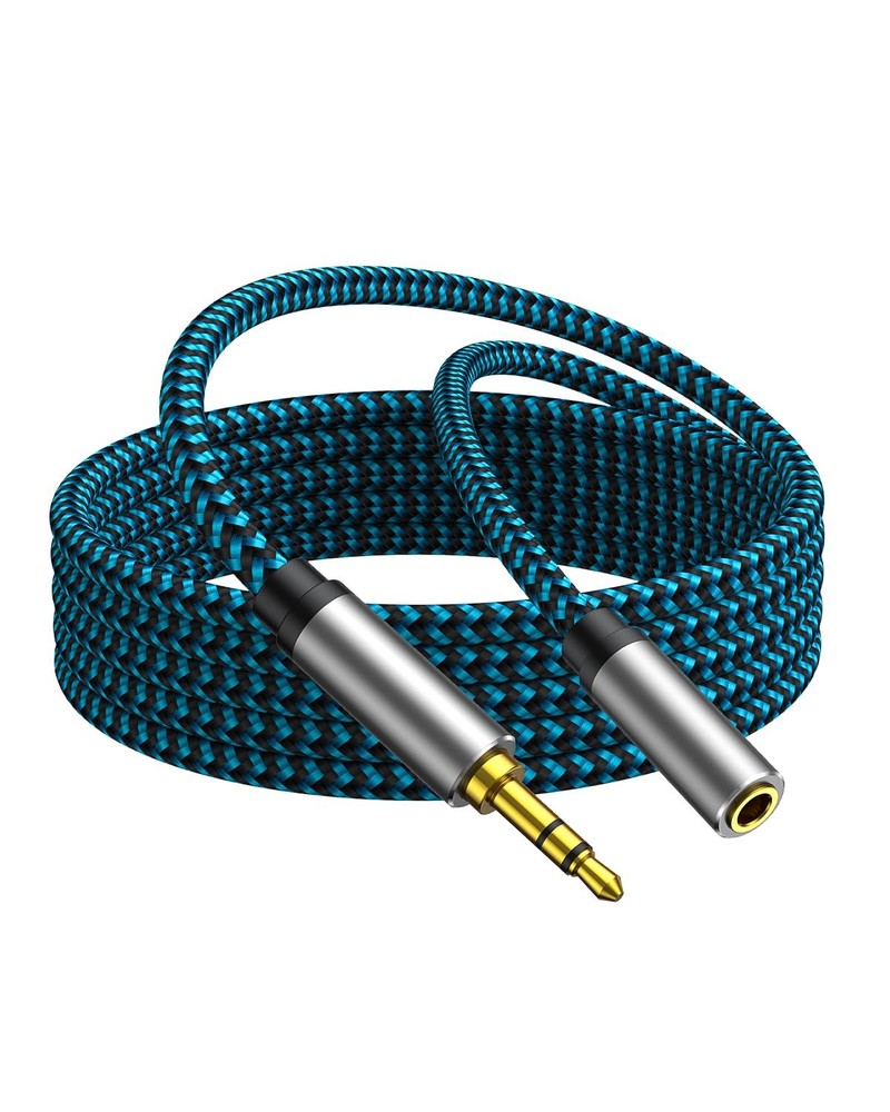 Headphone extension cable nylon braided ft